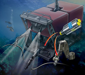Taglio di cavi sottomarini con un ROV, potenziato da un moltiplicatore di pressione